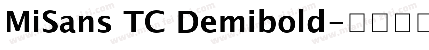 MiSans TC Demibold字体转换